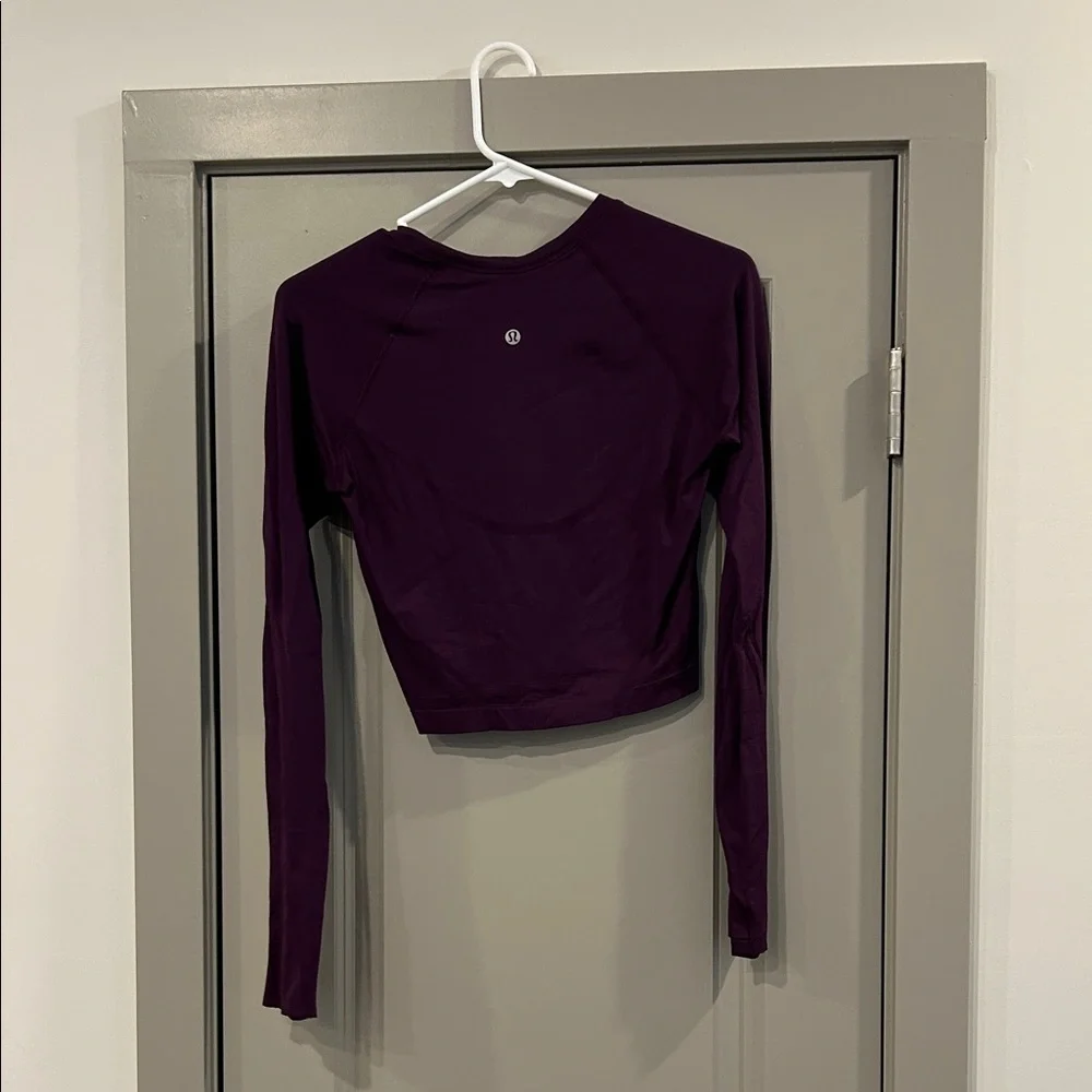 Lululemon Swiftly Purple Long Sleeve Crop Top - Picture 3 of 3